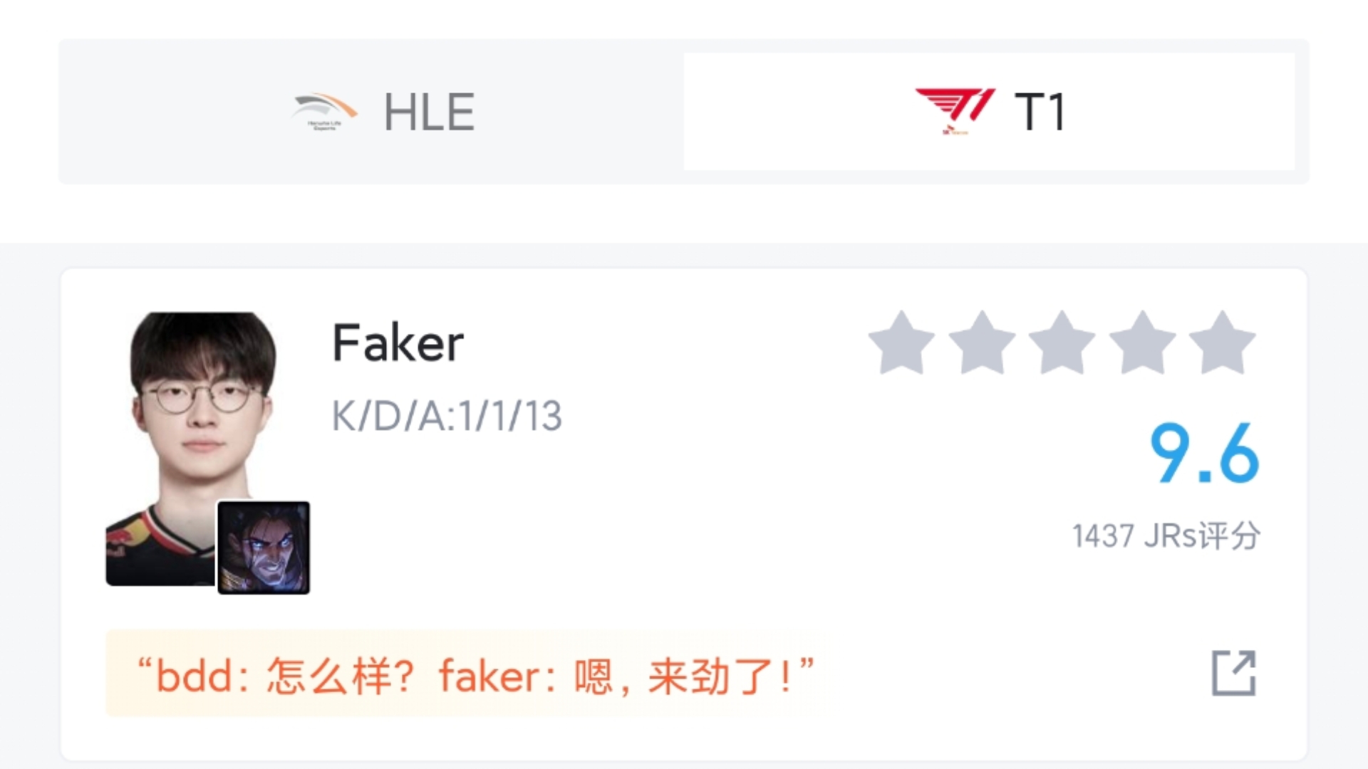 关于T13-0HLE：天胡开局全场碾压，T1强势横扫HLE挺进MSI！50亮1069回复英雄联盟的信息